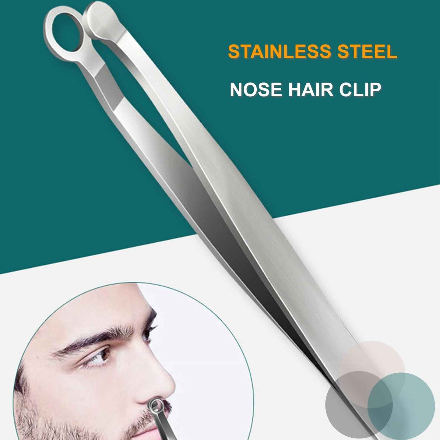 Nose Hair Trimmer Nose Hair Scissors, Hysotok Stainless Steel Nose Hair Clippers Friendly Round Tip, Easy Cut, Nose Hair Trimming Tweezers for Noses, Eyebrow for Men and Women