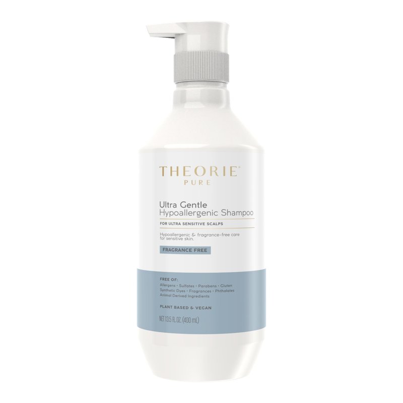 Theorie PURE Ultra Gentle Hypoallergenic Shampoo – Plant-Based & Vegan – Fragrance-Free – Designed for Delicate Scalp Care – Pump Bottle – 800mL