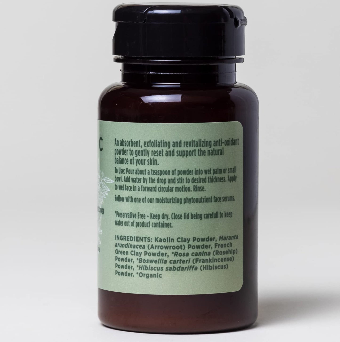 Ora's Amazing Herbal Rejuvi C Mask, Powder Mask, Detoxifying Face Powder, French Green Clay, Exfoliating Rosehip Seed Hibiscus with Vitamin C and Frankincense for Acne, Maskne