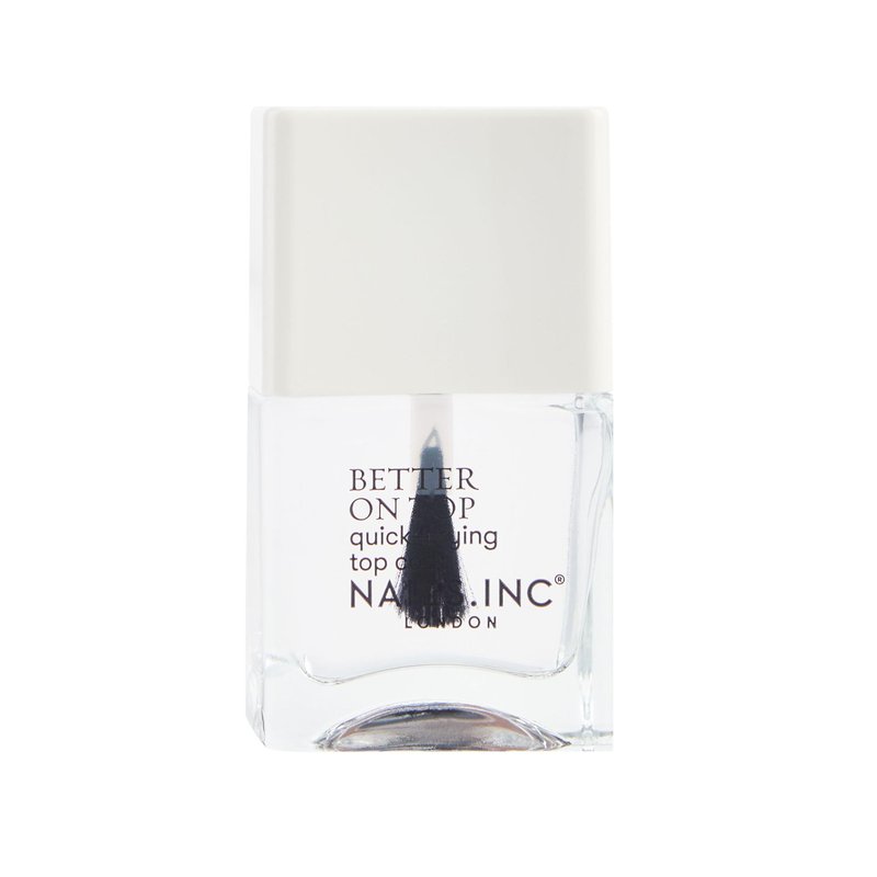 Nails Inc Better On Top, With Peptides, Glossy, Top Coat, High Shine, No Chip, Long Lasting, Quick Dry, Air Dry, Professional Manicure & Pedicure, Fingernails & Toenails, Vegan Nail Polish, 0.47 Fl Oz