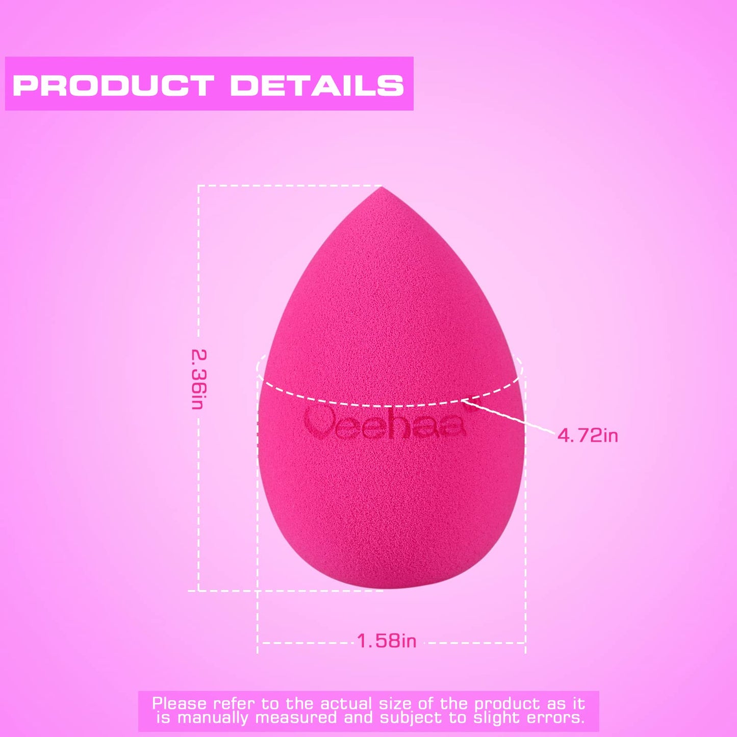 Veehaa 12PCS Makeup Sponge Set, Latex Free Makeup Blender for foundation, Makeup Sponges egg shaped, Makeup Sponges for all areas