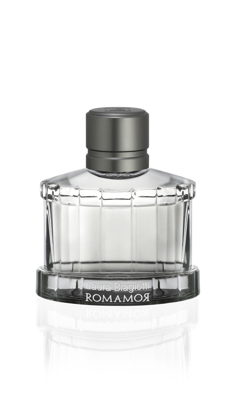 Laura Biagiotti Romamor for Men - Amber Woody Scent - Opens with Grapefruit, Black Pepper, Vetiver and Ginger - Enhancing Comfort for Everyday Use - Perfect for Date Night - 1.3 oz EDT Spray