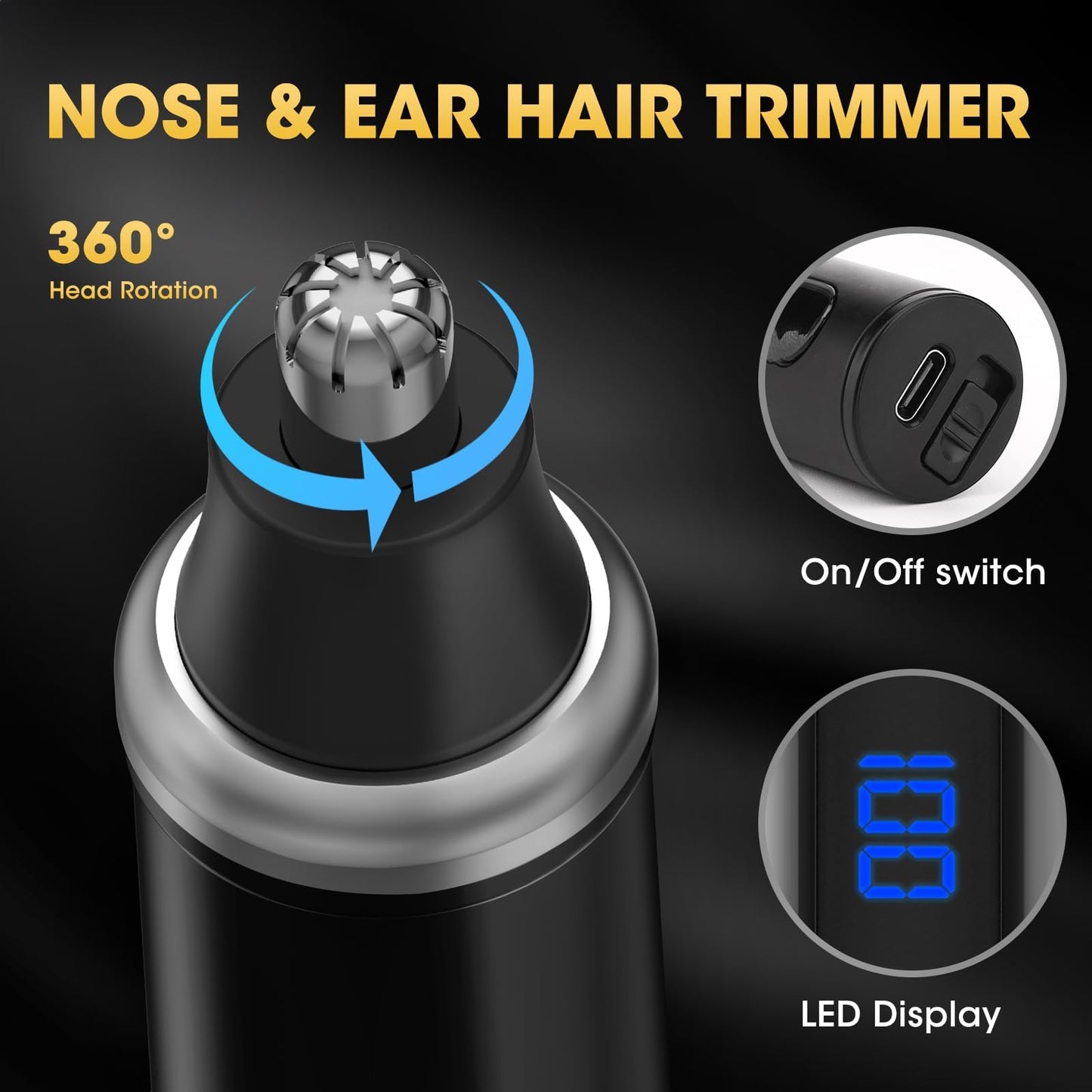 Dumite Professional Hair Clippers for Man,Electric Shavers Razor T-Blade Hair Trimmer, Men’s Grooming Kit Cordless Barber Trimmer Bald Shavers with 4 Guides & 3 Foil Head (Bronze)