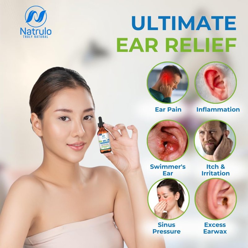 Ear Drops for Ear Infections – All Natural Mullein Garlic Oil for Earaches, Swimmer's Ear, Clogged Ears, Earwax Removal and Itchy Ears – Ear Care Treatment for Adults, Children and Pets, Made in USA