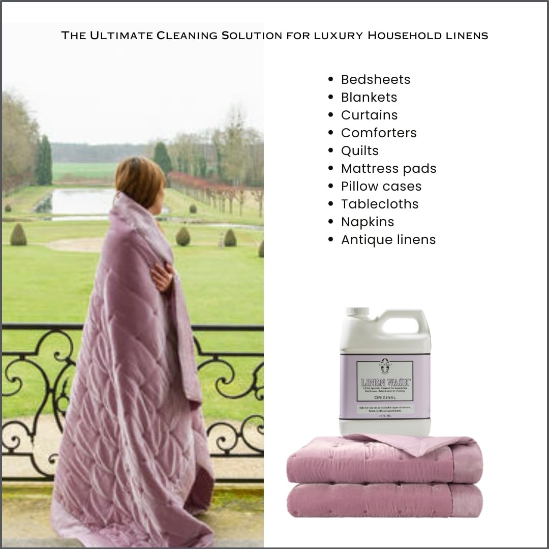 Le Blanc Linen Wash Classic Scent Clean Vintage Precious Heirloom Linens Safely, One 32 fl oz