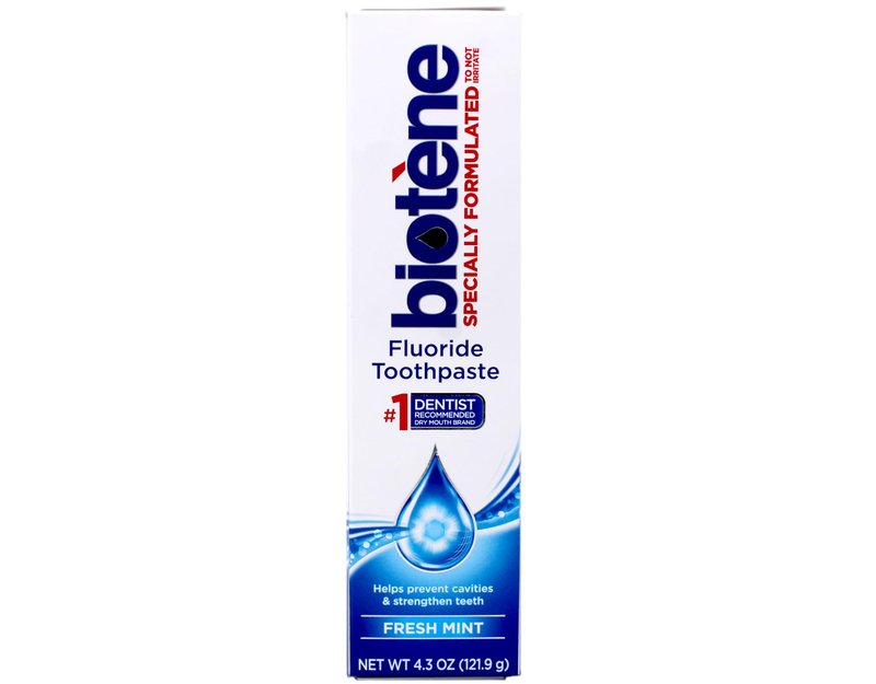Biotene Fluoride Toothpaste, Fresh Mint, 4.3 oz Tubes - (Pack of 4)
