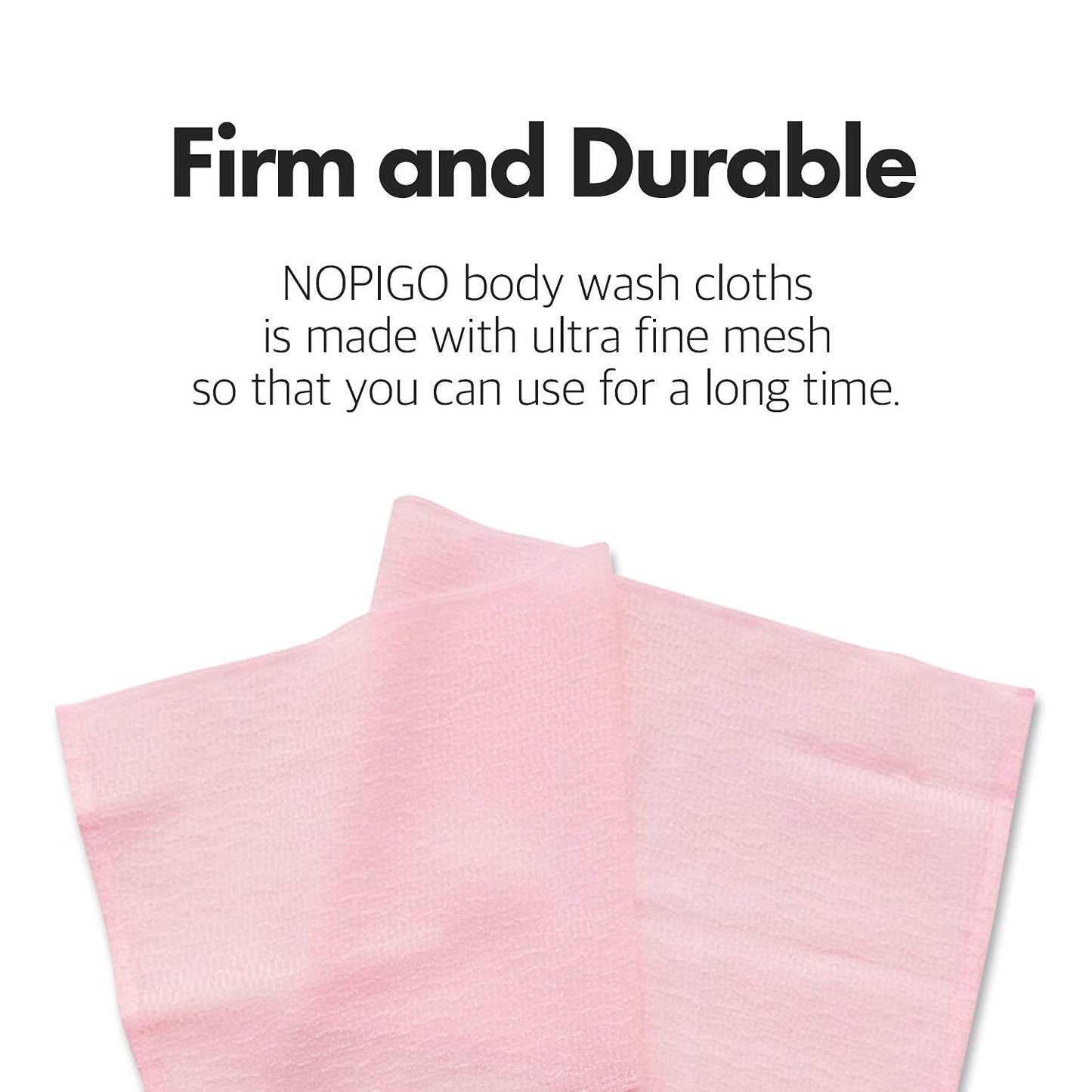 Premium Exfoliating Washcloth Towel(4 Color) Korean Loofah Bath Sponge Long Back Scrubber African Bath Sponge African Long Net for Shower/It Becomes Softer as You use.by NOPIGO