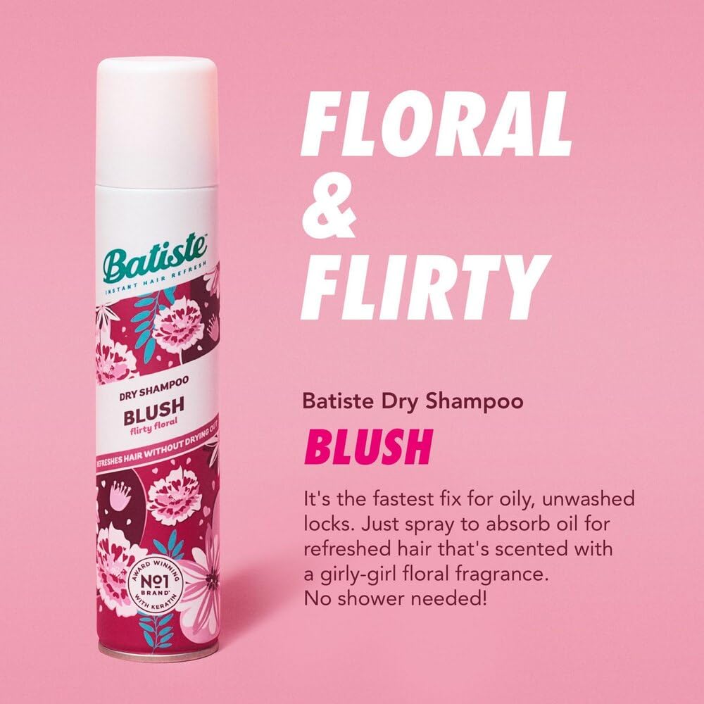 Batiste Dry Shampoo, Blush Fragrance, 3.81 OZ. (Pack of 6)
