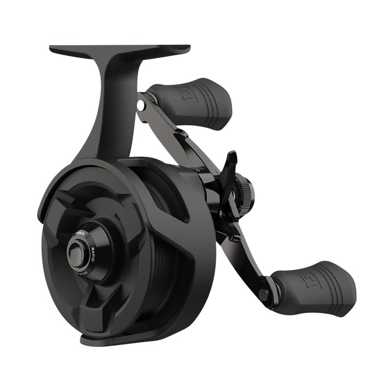 13 Fishing - Descent - Inline Ice Fishing Reel - 2.7:1 Gear Ratio - Left Hand Retrieve (Gen 2) - D2-2.7-LH, Black