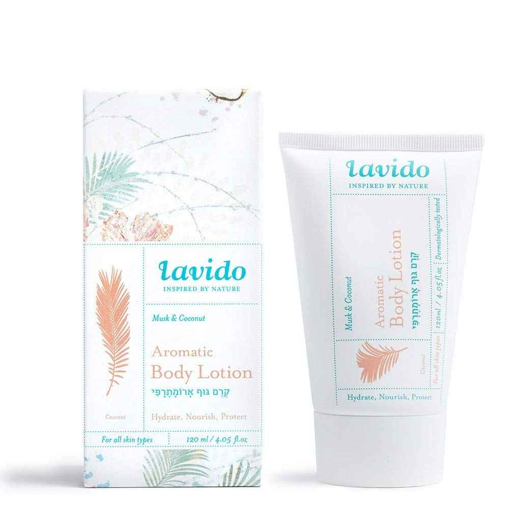 Lavido - Natural Aromatic Body Lotion | Clean, Non-Toxic Skincare (Musk & Coconut, 4.05 fl oz | 120 ml)