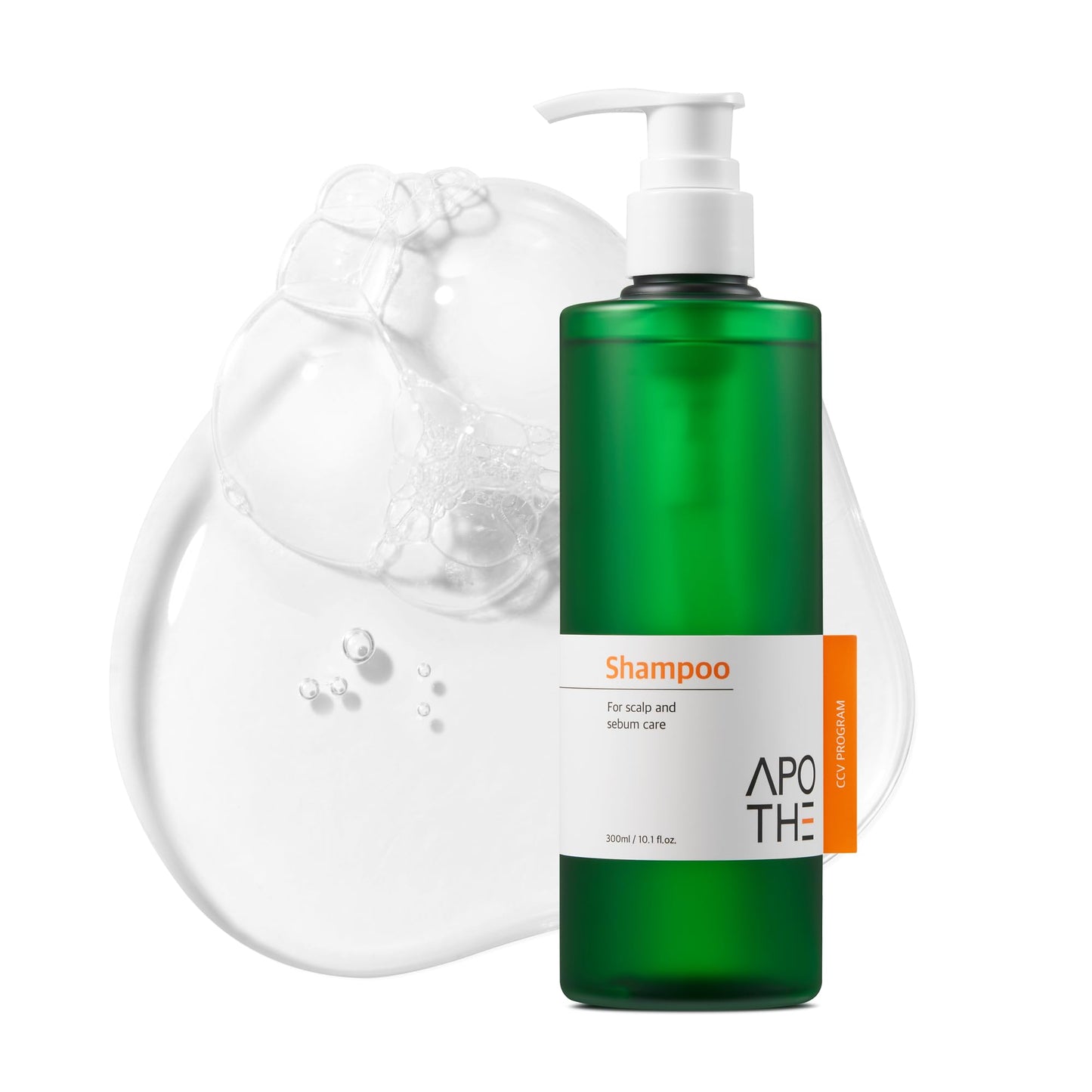 APOTHE Shampoo for Scalp & Sebum Care – 10.1 fl.oz. (300ml) – pH-Balanced, Deep Cleansing, and Refreshing for Oily & Sensitive Scalp