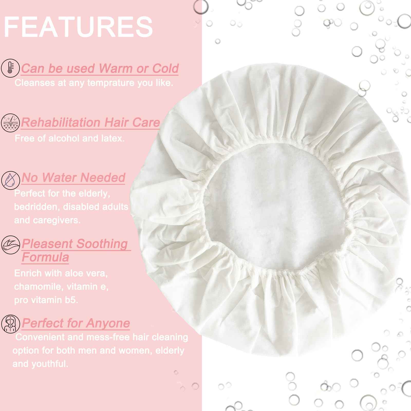 No Water Rinse Free Shampoo Cap (Pack of 4)