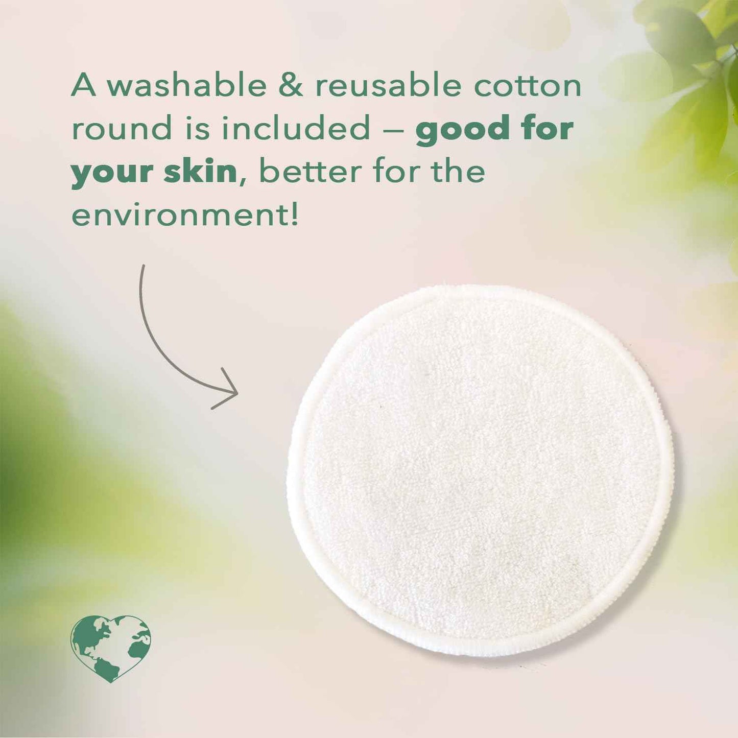 Nourish Organic Face Cleanser, Age Defense Bilberry & Arctic Berries – Anti-Aging Face Wash with Aloe Vera + Washable Cotton Round