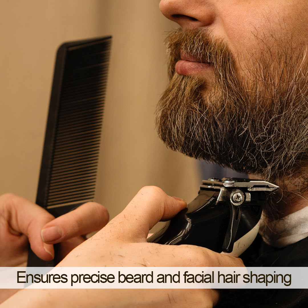 12 Pack – No. 403 Flexible Fade Barber Clipper Combs. Thin Blending & Cutting Combs for Flattops, Scissor Over Comb, Clipper Over Comb – Individually Wrapped, Stain Resistant