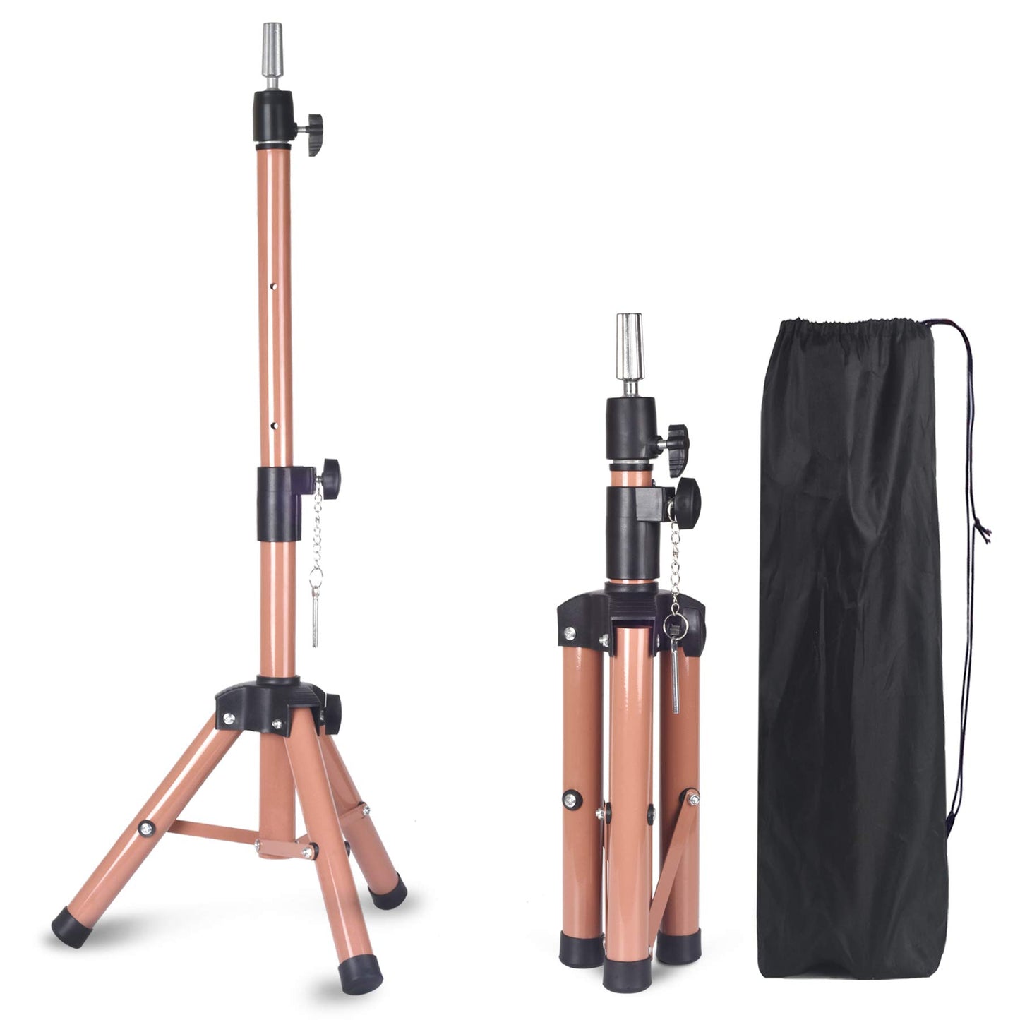 Smilco Mannequin Head Stand,Adjustable Wig Stand Tripod,Heavy Duty Wig Head Stand for Cosmetology Hairdressing Training