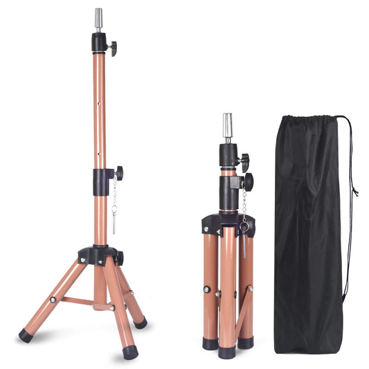 Smilco Mannequin Head Stand,Adjustable Wig Stand Tripod,Heavy Duty Wig Head Stand for Cosmetology Hairdressing Training