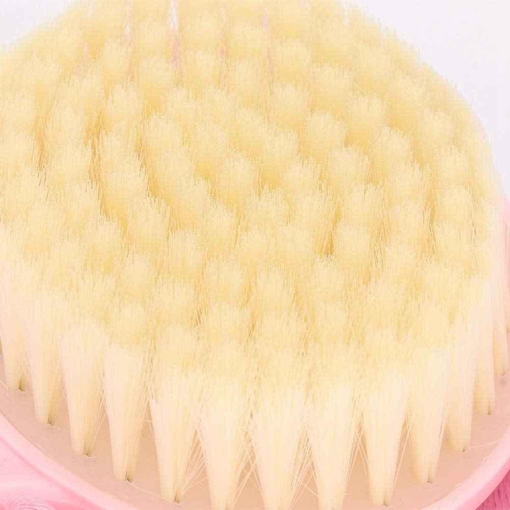 Shower Bath Brush with & Mesh Sponge, Back Scrubber with Curved Long Handle for Skin Exfoliating Bath Body Massage for Men and Women