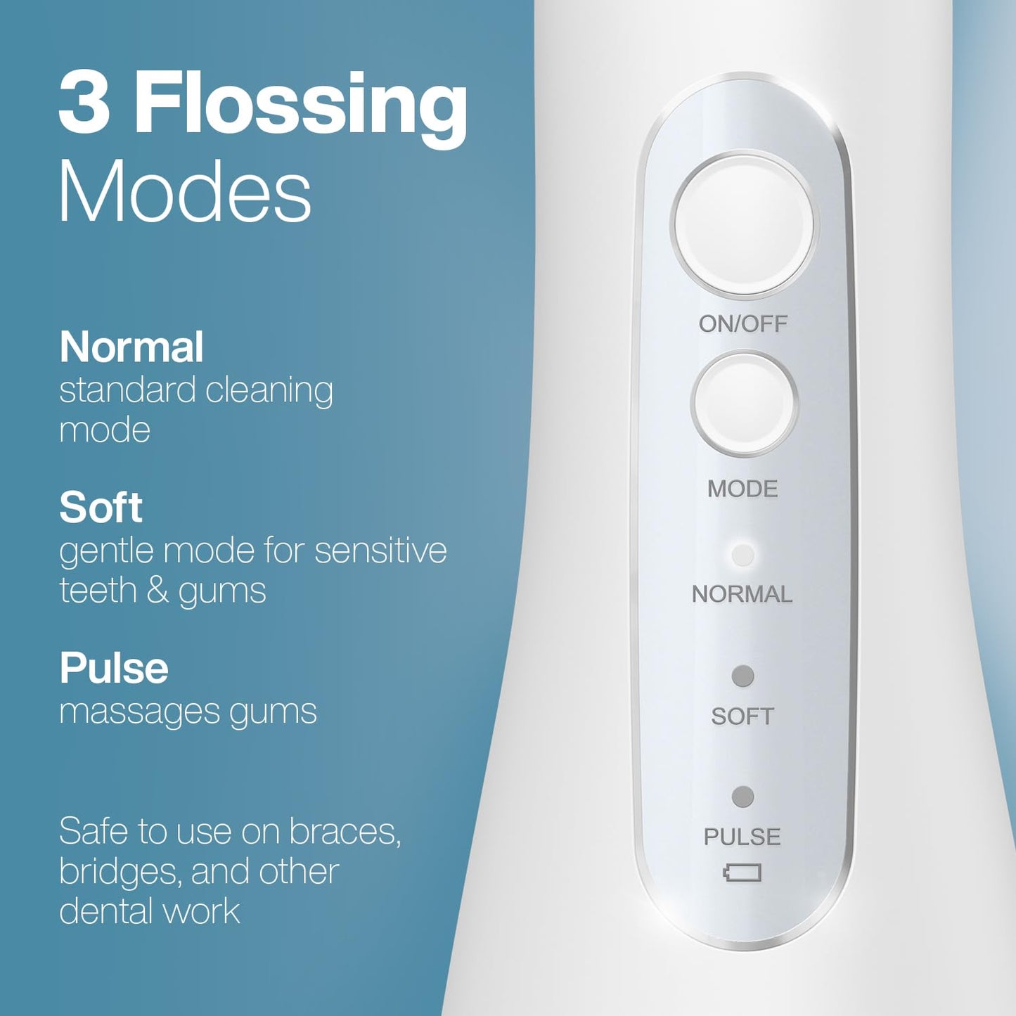 AquaSonic Aqua Flosser PRO - Rechargeable Electric Cordless Water Flosser for Teeth, Gums & Tongue - Waterproof Modern Design, 300ml Large Tank, 3 Modes, 6 Jet Tips, Deluxe Tongue Nozzle - Optic White