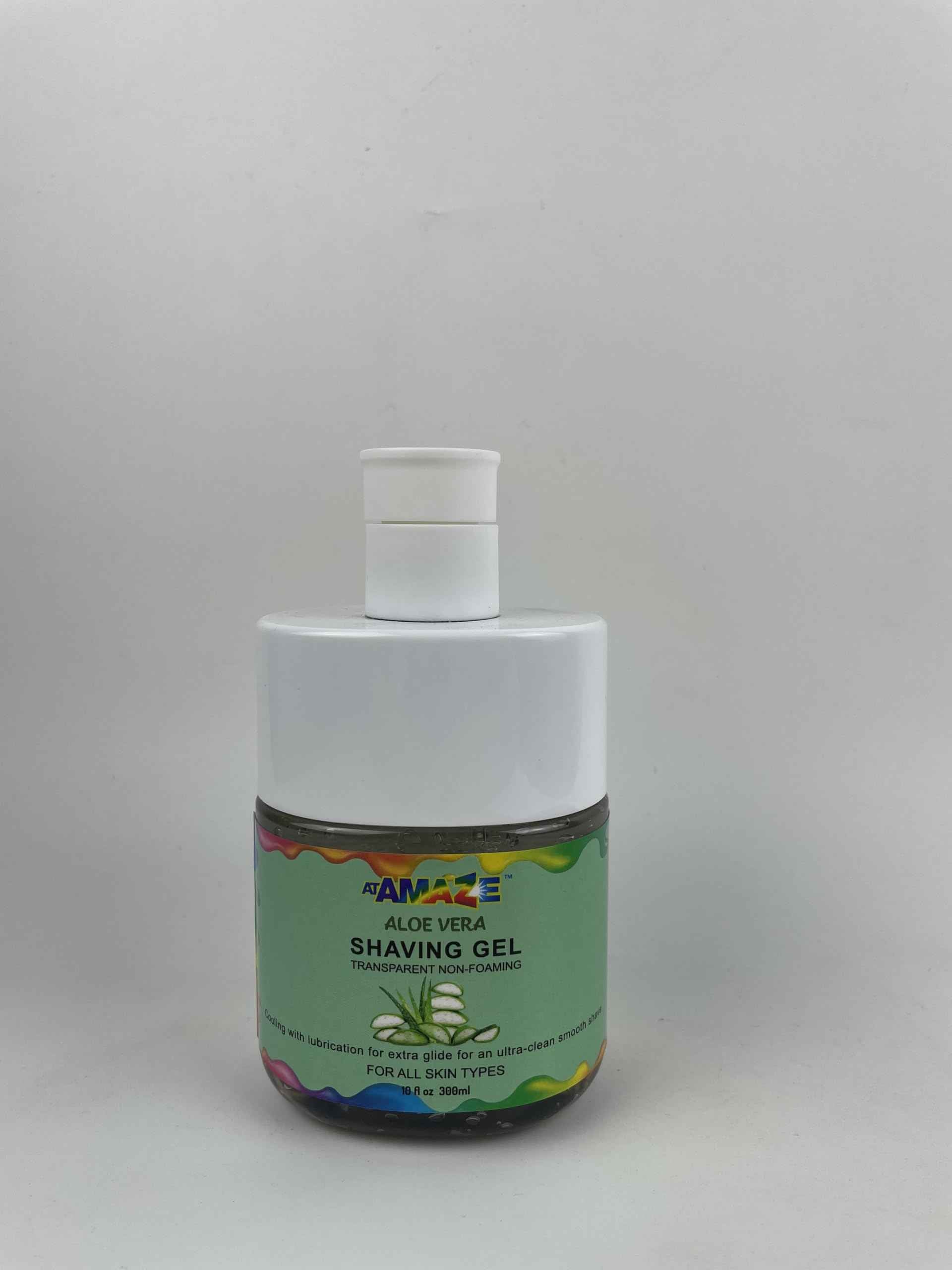 ATAMAZE Aloe Vera Shaving Gel, Natural, Moisturizing, Cool, Soothing Transparent Aloe Vera Gel, Gentle Lubricated Shaving, Helps Prevent shaving irritation, Reduces Shaving Time, Pleasant Mild Scent.