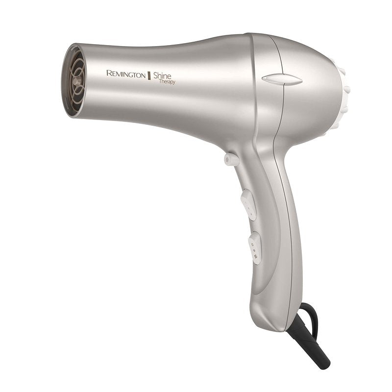 Remington Shine Therapy Hair Dryer with Argan Oil & Keratin, 1875W Ionic Blow Dryer for Frizz Control & Smooth Shine, Ceramic Technology, Lightweight Hair Dryer with Diffuser & Concentrator