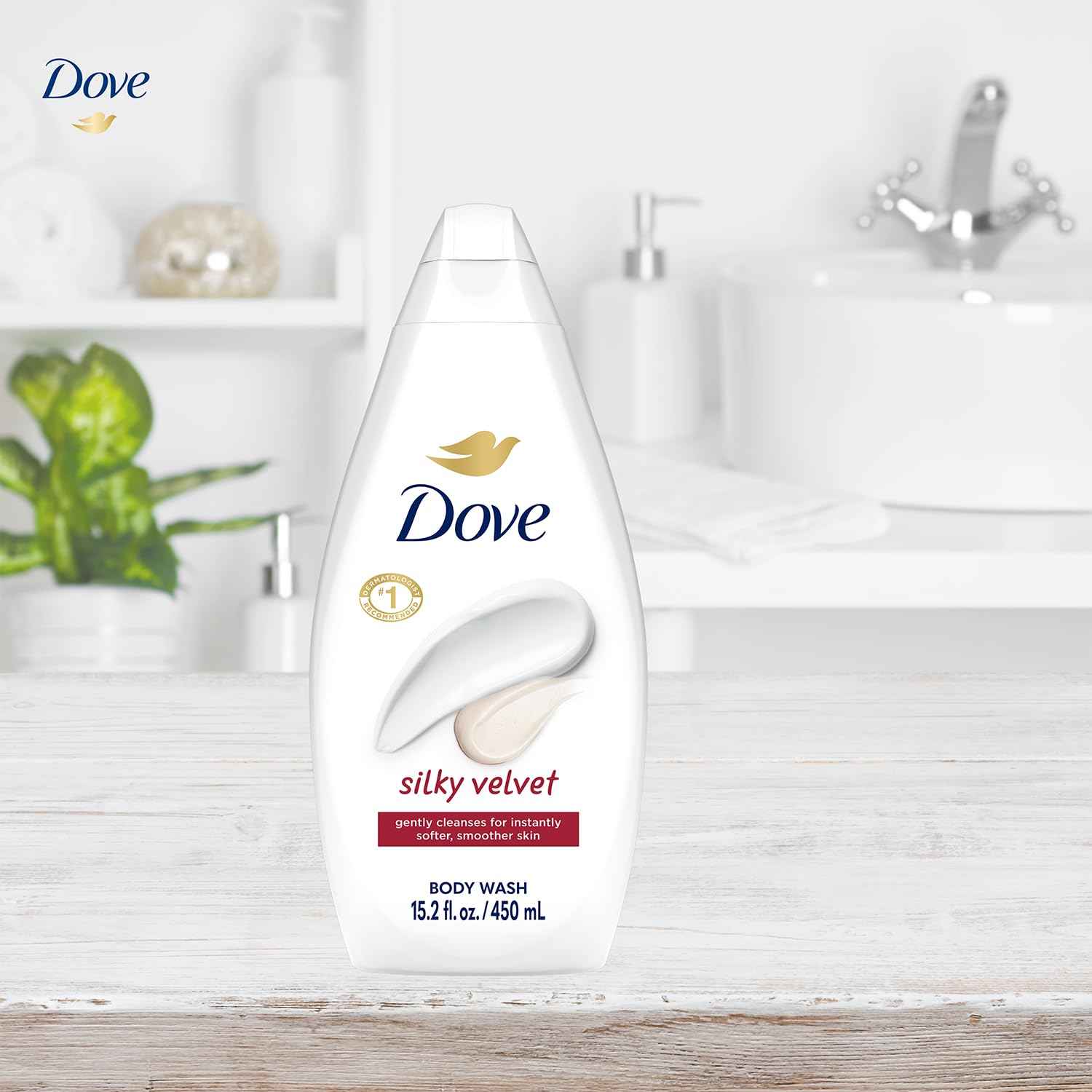 Dove Body Wash, Silky Velvet 2-Pack – Luxurious Moisturizing Cleanser for Smooth, Soft Skin, 15.22 Oz Ea