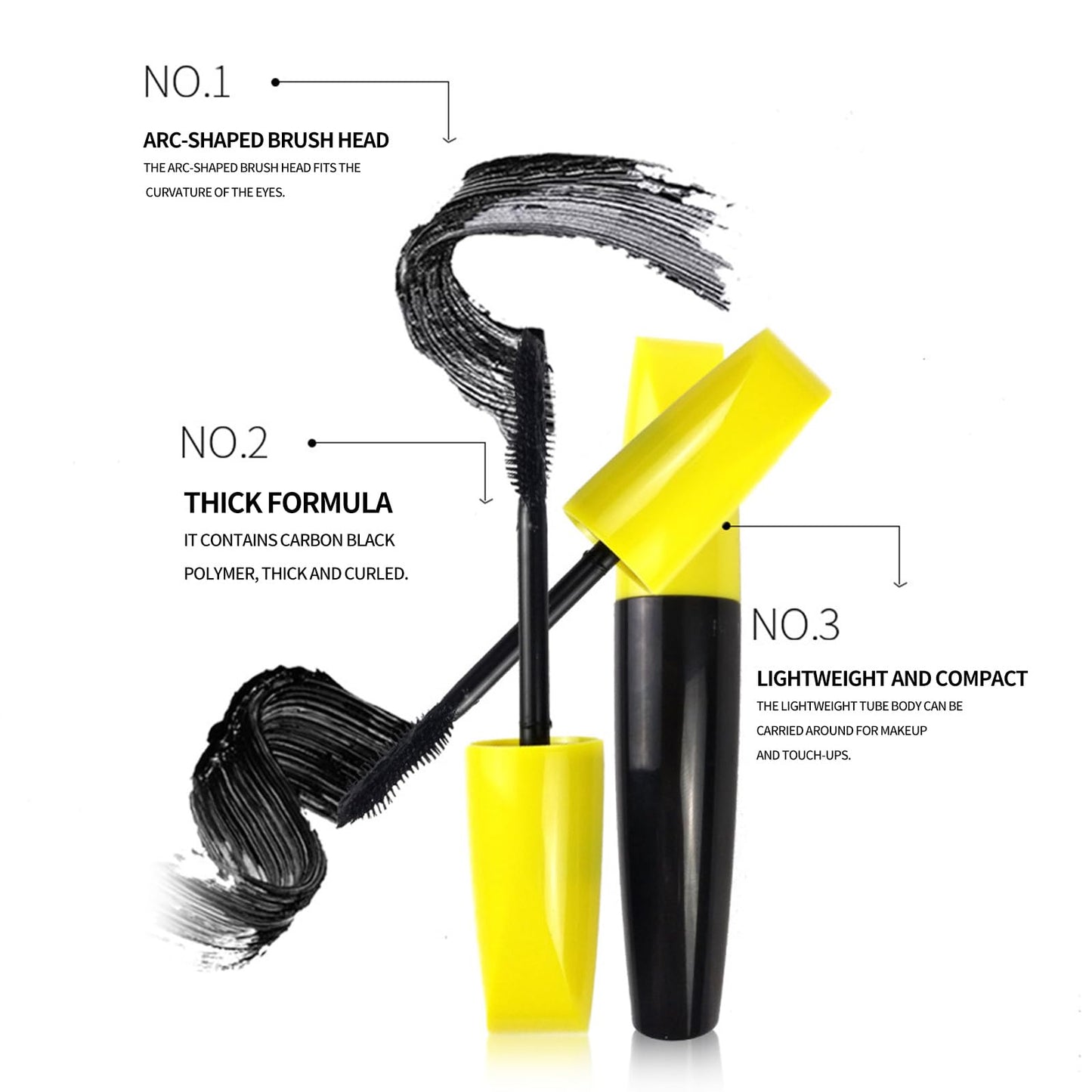 BLUE LOVE Luminous Classic Volumizing & Lengthening Mascara, Clump-Free, Smudge-Proof, Long-Lasting Black Mascara for Lashes, Vegan & Cruelty-Free