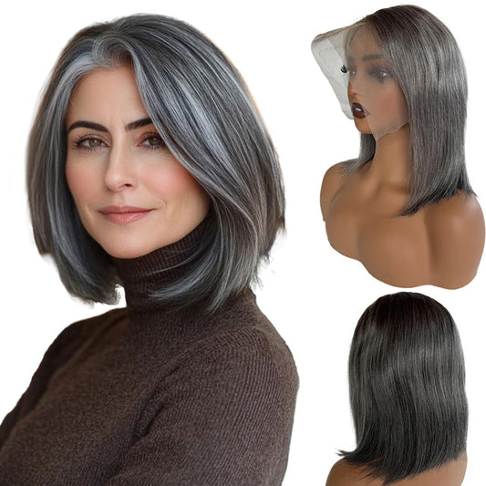 Belaved 13X4 HD Transparent 99J Burgundy Bob Lace Front Wigs Human Hair Straight Glueless Bob Wig Human Hair 14 Inch Pre Plucked Pre Cut Bob Lace Frontal Wigs with Natural Hairline for Black Women