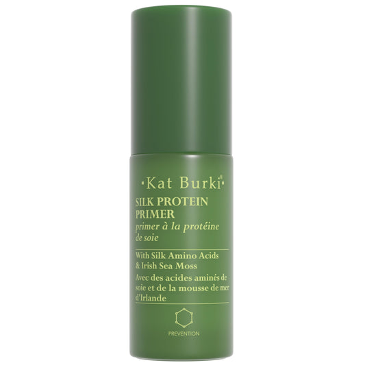 Kat Burki Silk Protein Primer with Botanical Hyaluronic Acid, Irish Sea Moss & Silk Amino Proteins, Hydrates, Smooths & Protects Skin, Silicone-Free, 1 Fl Oz