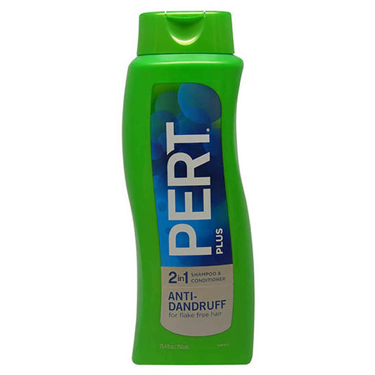 Pert Plus 2 in 1 Shampoo + Conditioner Dandruff Control 25.40 oz (Pack of 4) - Packaging may vary