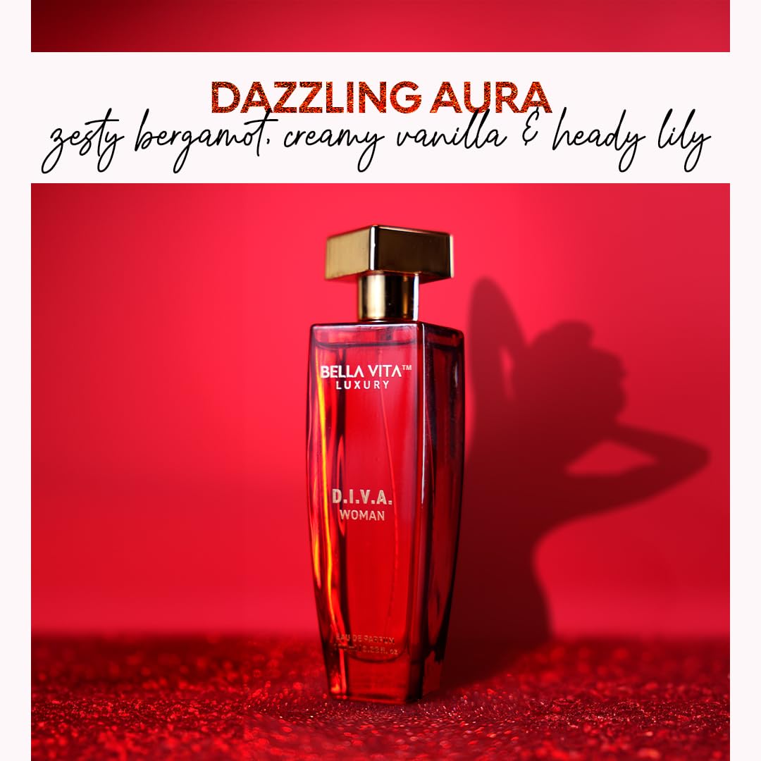 Luxury DIVA Eau de Parfum for Women - White Floral, Bergamot & Jasmine Notes | 100 ml (3.4 fl. oz.)