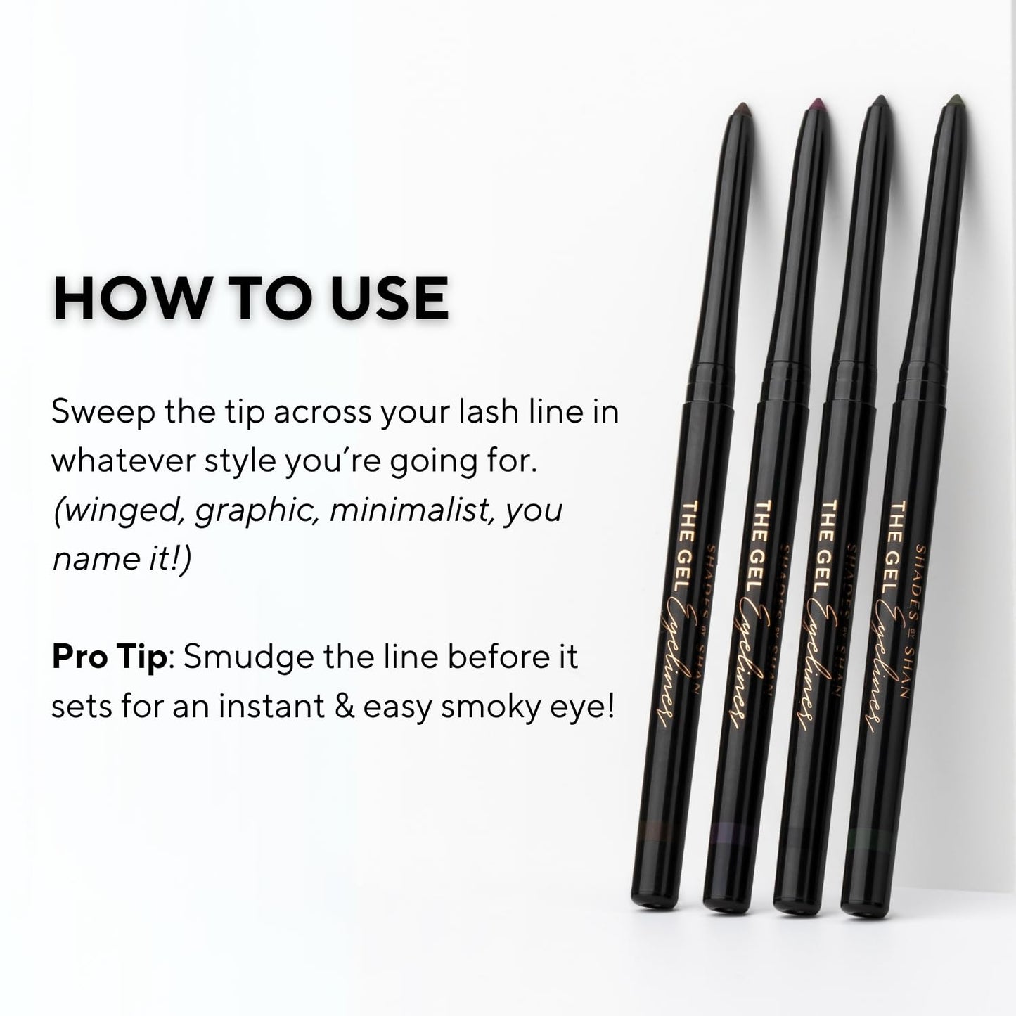 Shades By Shan The Gel Eyeliner, Long-Lasting Smudge-Proof Formula, Vegan, Brown Sugar