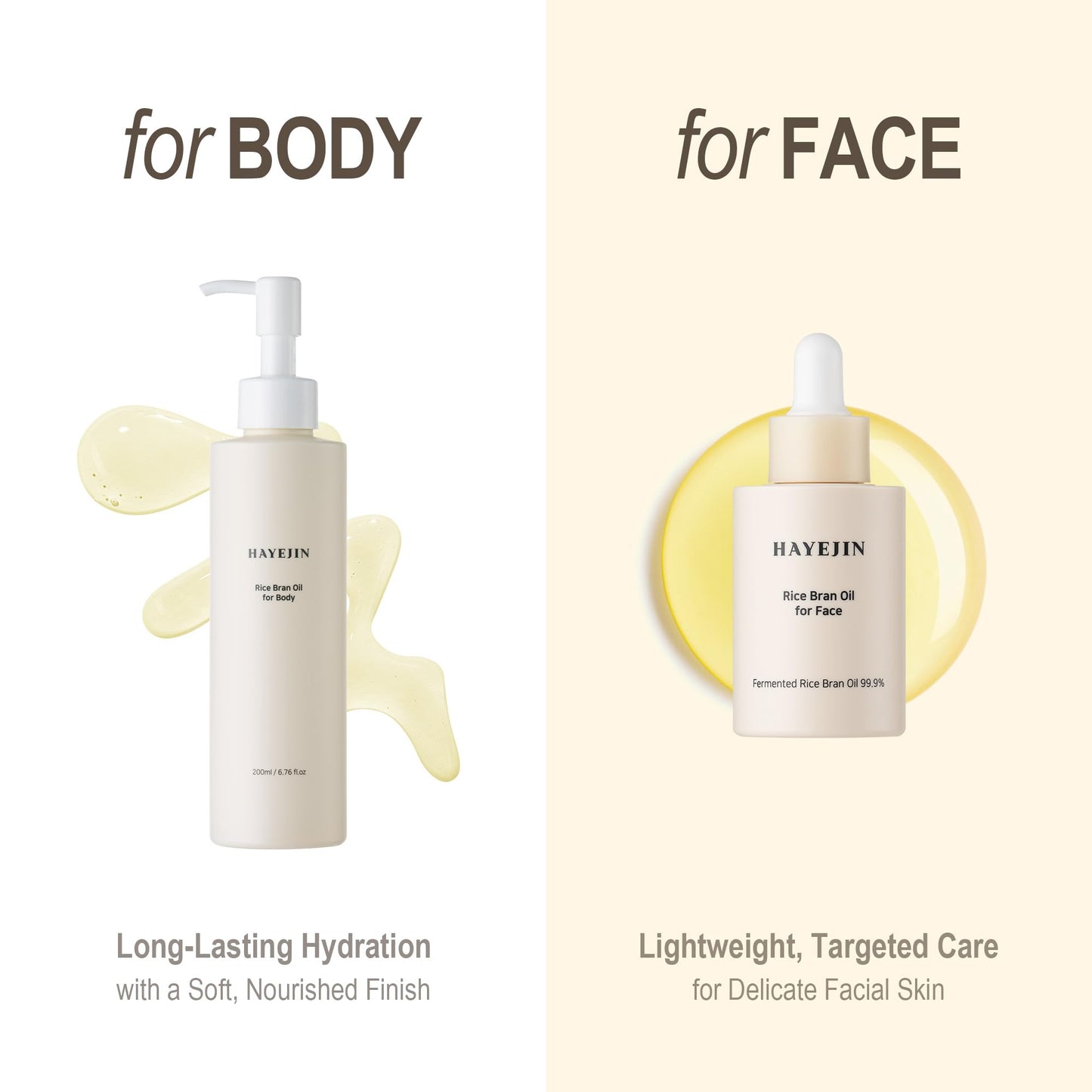 HAYEJIN Rice Bran Oil for Face | Face Moisturizer w/Fermented Rice Bran Oil | Korean Face Oil for Women | Face Serum for Glowing Skin | Korean Skin Care Facial Oils (Pack of 1, 1.01 Fl. Oz)