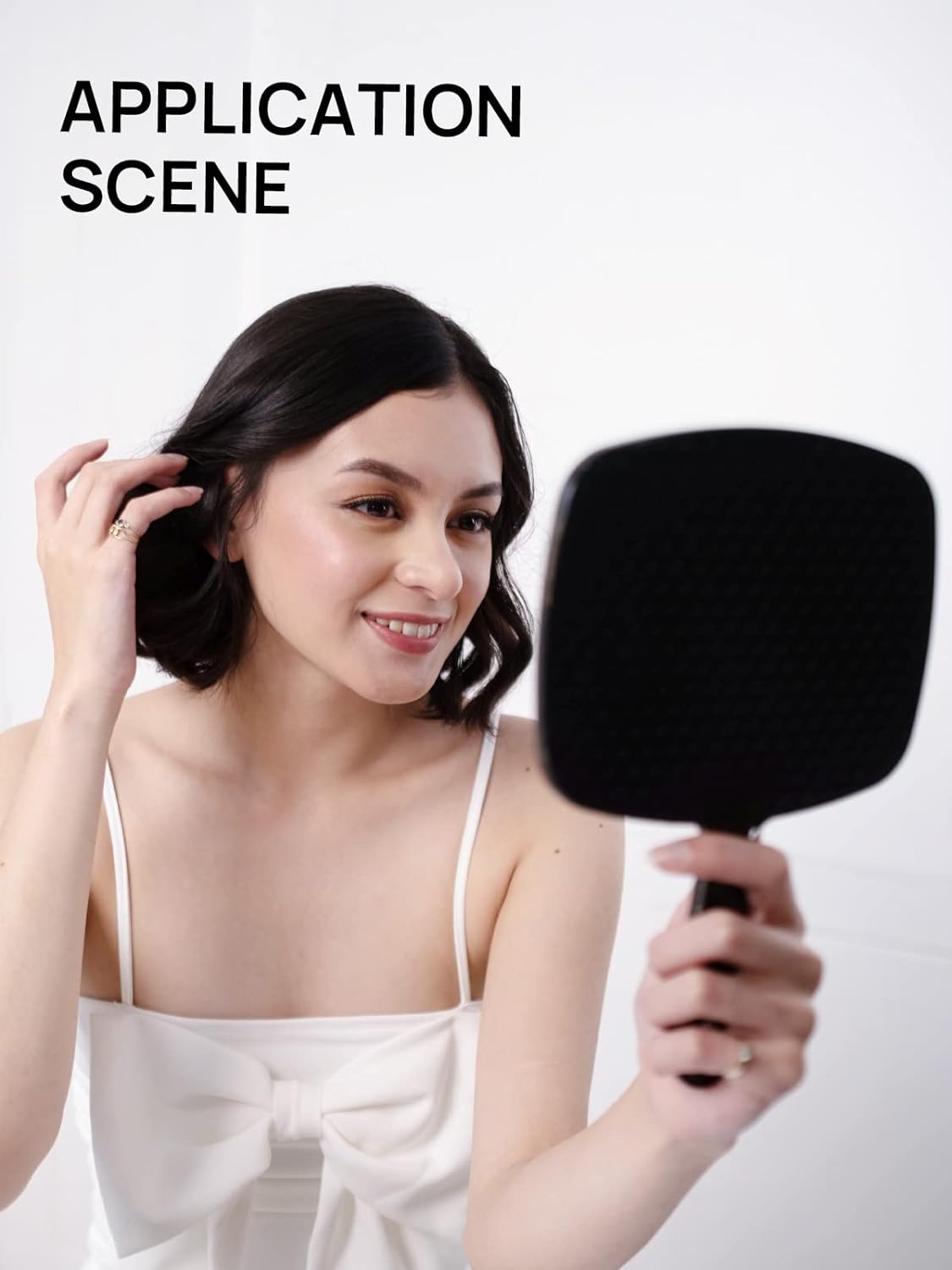 Handheld Black Mirror - OMIRO 6.6" W x 9.2" L | Set of 3 Portable Mirrors