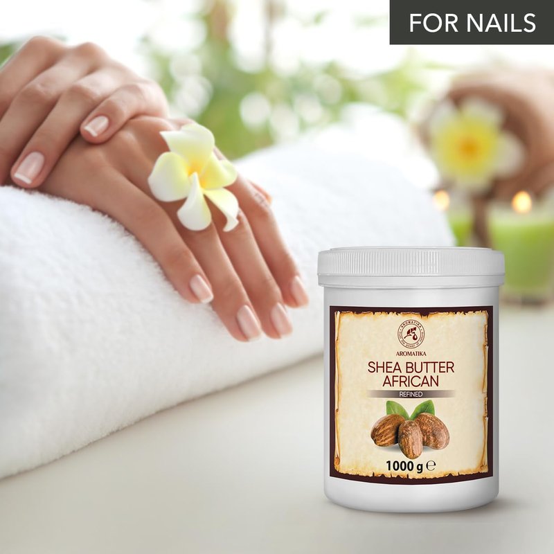 AROMATIKA Shea Butter Refined 35.3 Oz (1000g) - 100% Pure Shea Butter for Body Care - Hair - Face - Body Butter - Butyrospermum Parkii