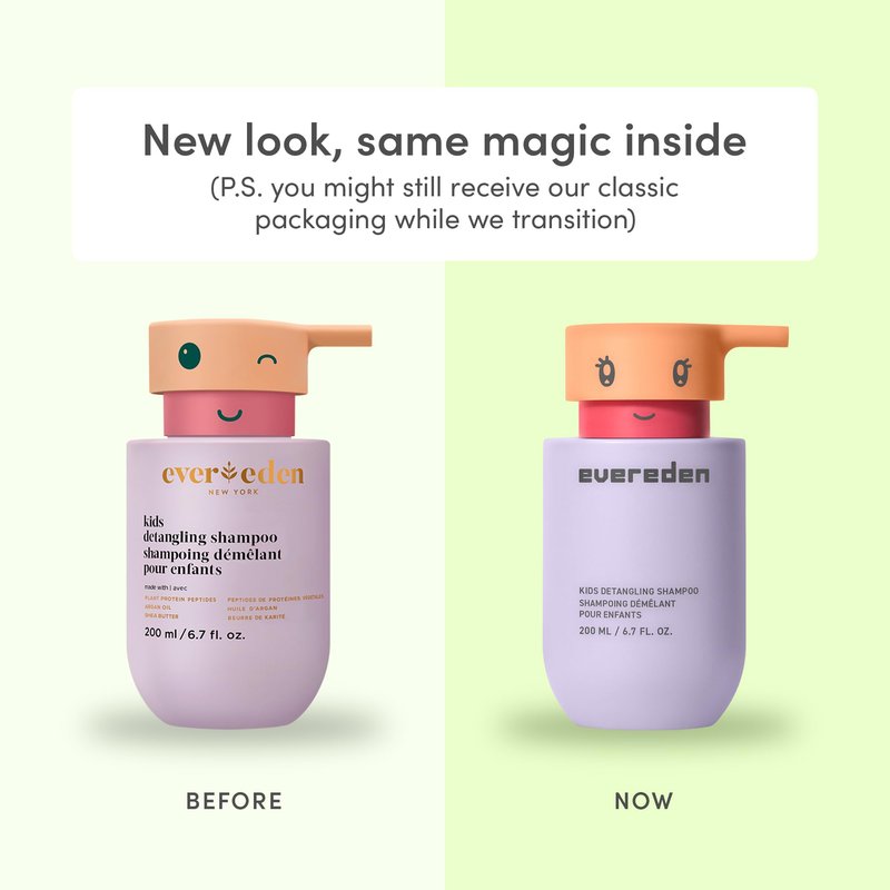 Evereden Kids Shampoo | Detangling Shampoo for Girls with Curly or Straight Hair | Clean, Non-Toxic, and Gentle Haircare | Sulfate-Free, Hypoallergenic, Safe for Daily Use | 6.7 fl oz