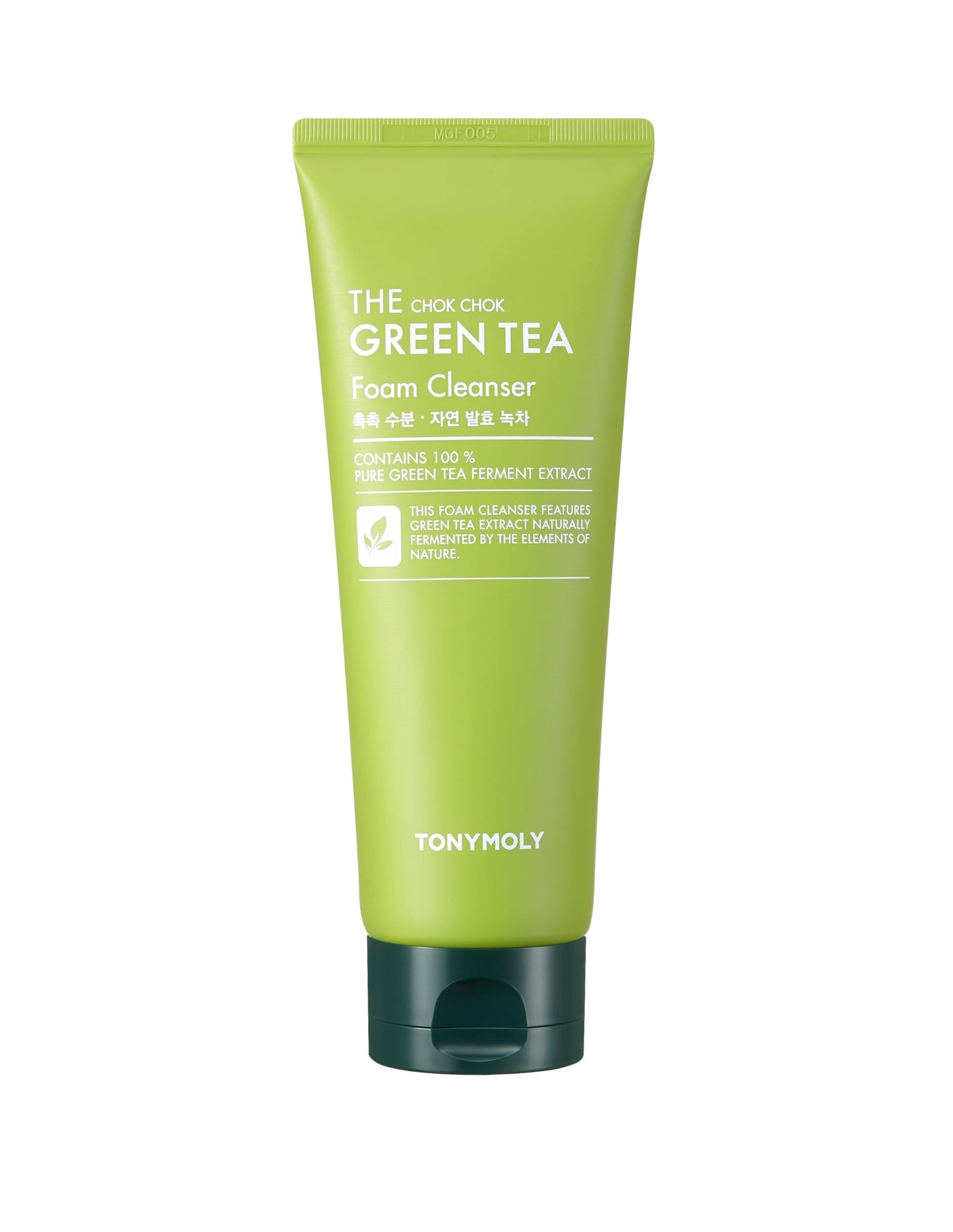 TONYMOLY The Chok Chok Green Tea Foaming Facial Cleanser – Hydrating Korean Face Wash for Women & Men, Gentle Daily Facial Cleanser with Green Tea Extract for Refreshing, Clean Skin