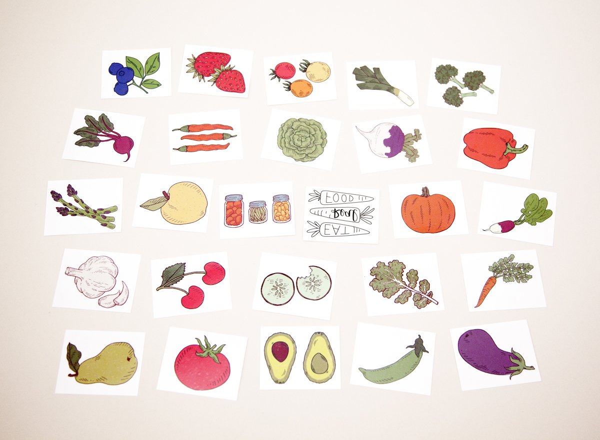 Tater Tats Pop-Up Tattoo Parlor: 100 Temporary Vegetable Tattoos