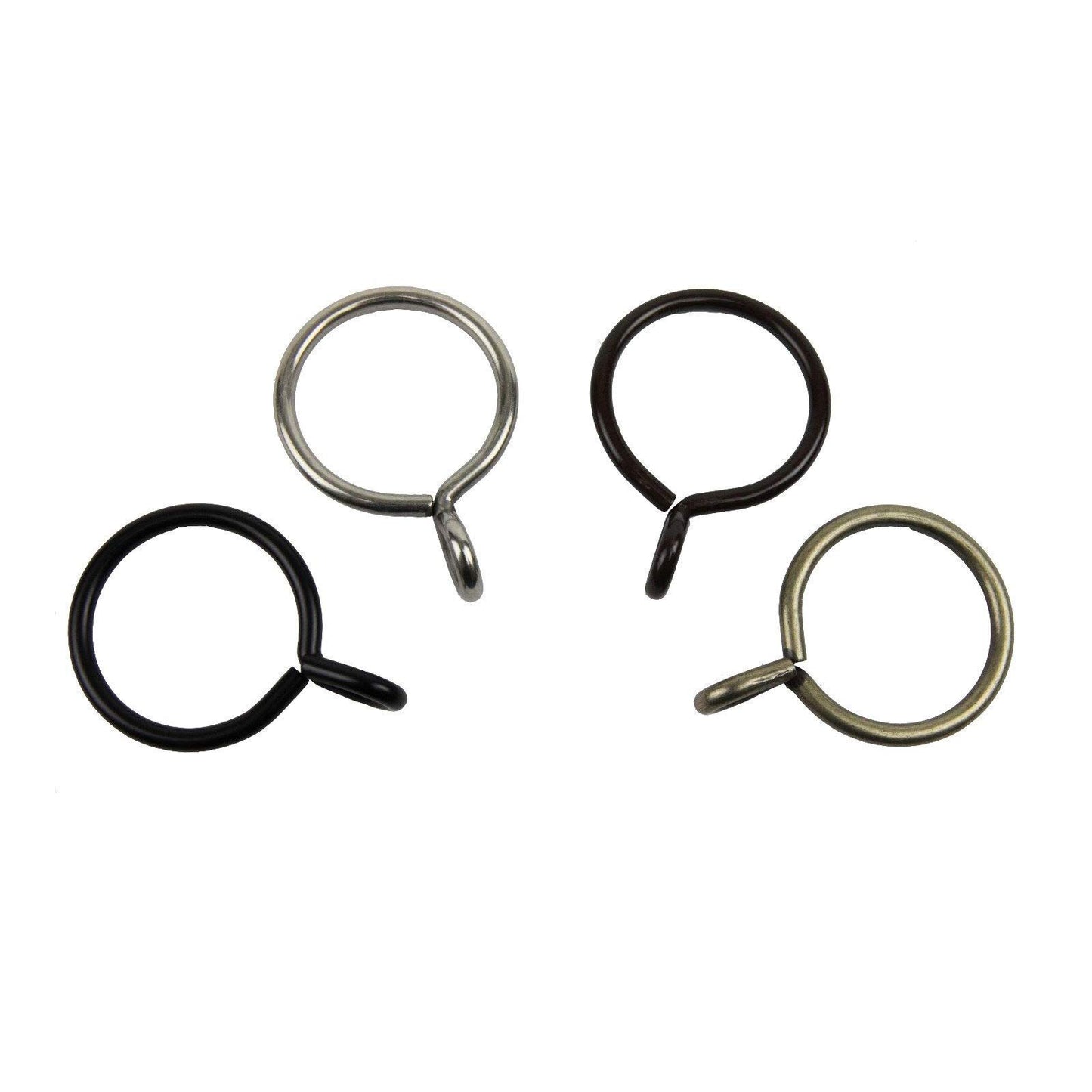 Rod Desyne 10 Count Eyelet Curtain Rings, 1-3/8-Inch, Black