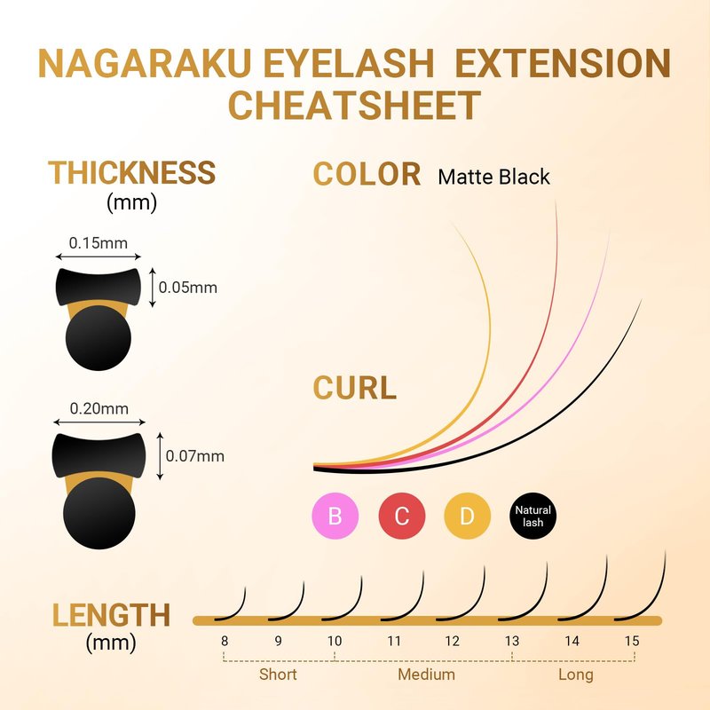 NAGARAKU Double Tips Ellipse Eyelash Extensions Lighter Thinner Split Tips Flat False Lashes 5 Trays in 1 Pack 0.20 C curl 11/12/13/14/15mm Soft Faux Mink Individual False Lash 16 Rows