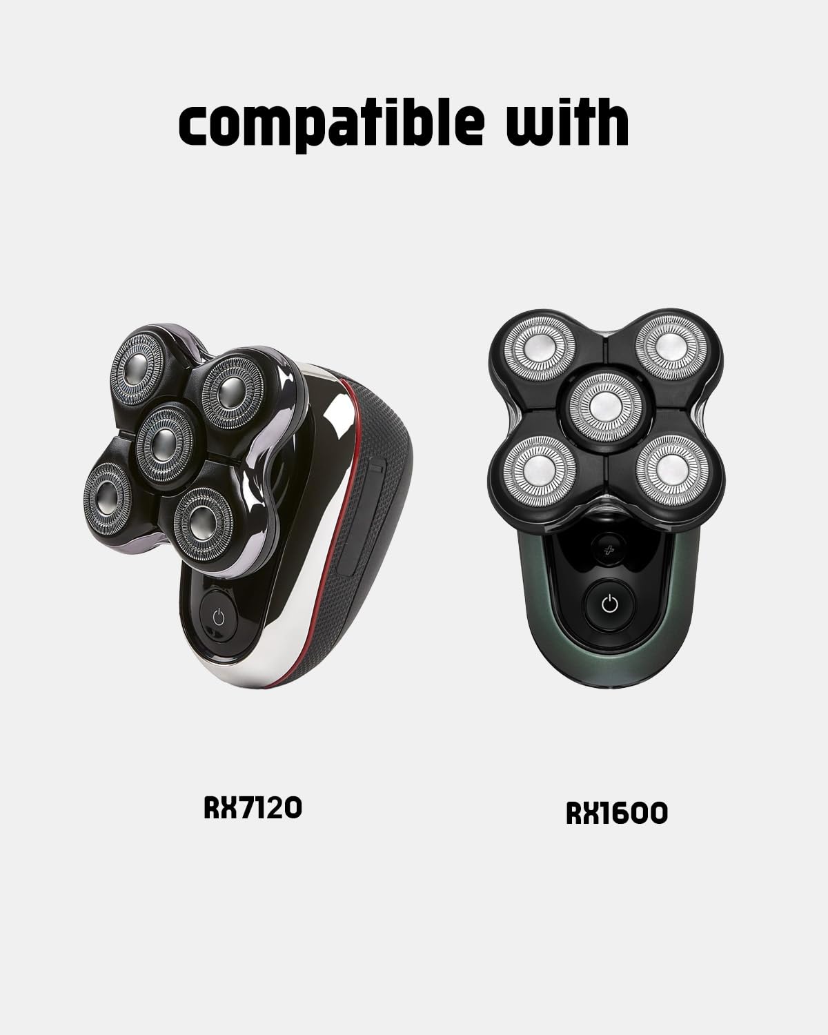 Balder Boss Replacement Head Compatible with Remington Balder Boss XR7120 XR7100 and RX7 Ultimate Series XR1600, 2 Pack Remington Shaver Replacement Heads, 2 Cleaning Brush