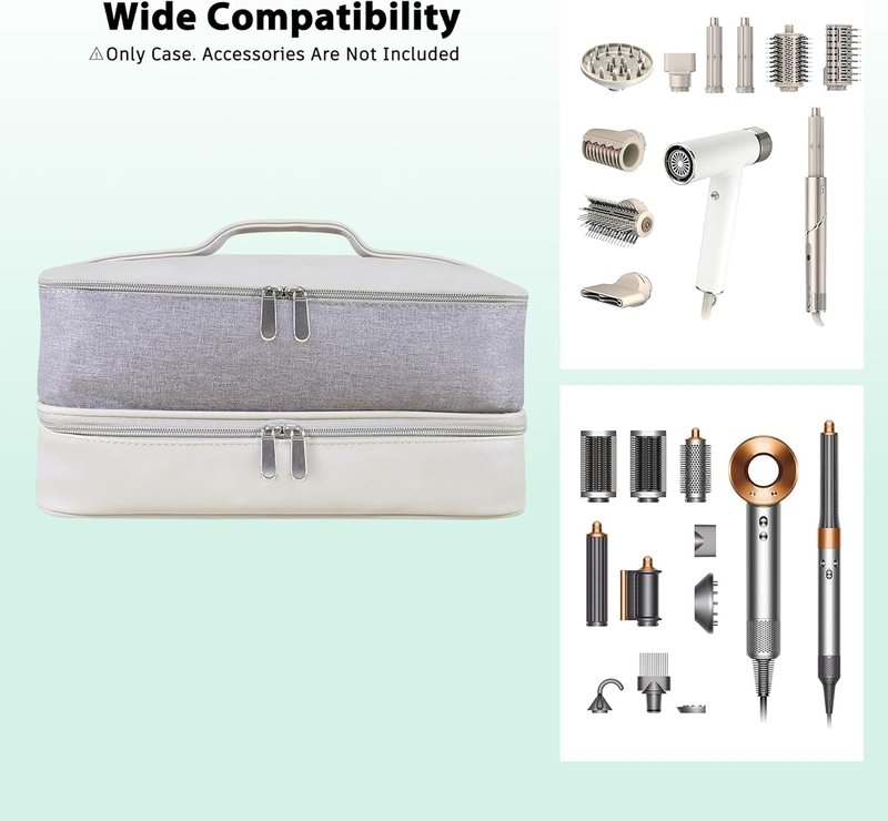 Airwrap Travel Case - Double-Layer Organizer for Shark Flexstyle & Dyson Airwrap Accessories | Ideal Storage Solution