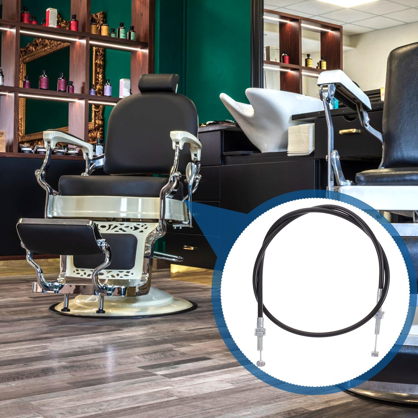 FOMIYES Recliner Cable Pull Handle Replacement for Hydraulic Base Equipment Universal Salon Chair Wire for Barber Chair and Sofa Recliner Repair Alloy Pull Cable