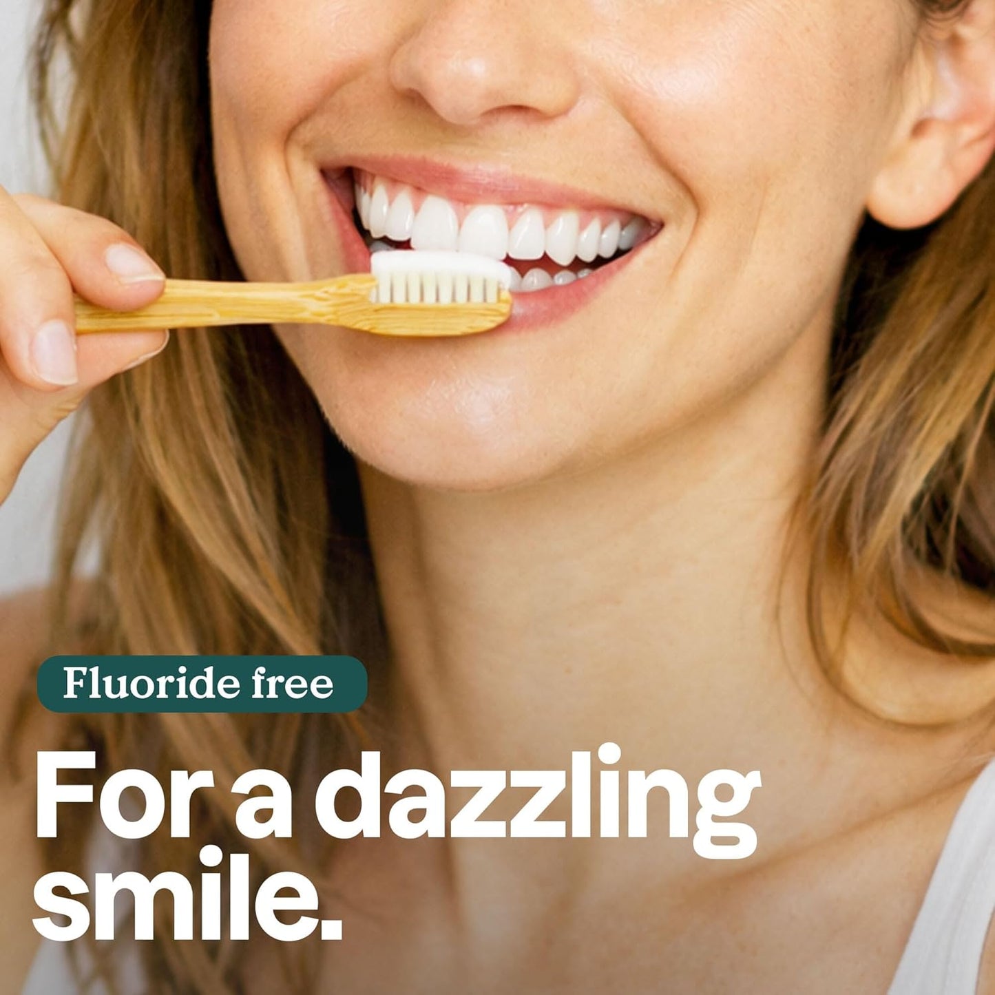 Fluoride-Free Whitening Toothpaste - Peppermint Flavor | Vegan, EWG Verified, 4.2 Oz