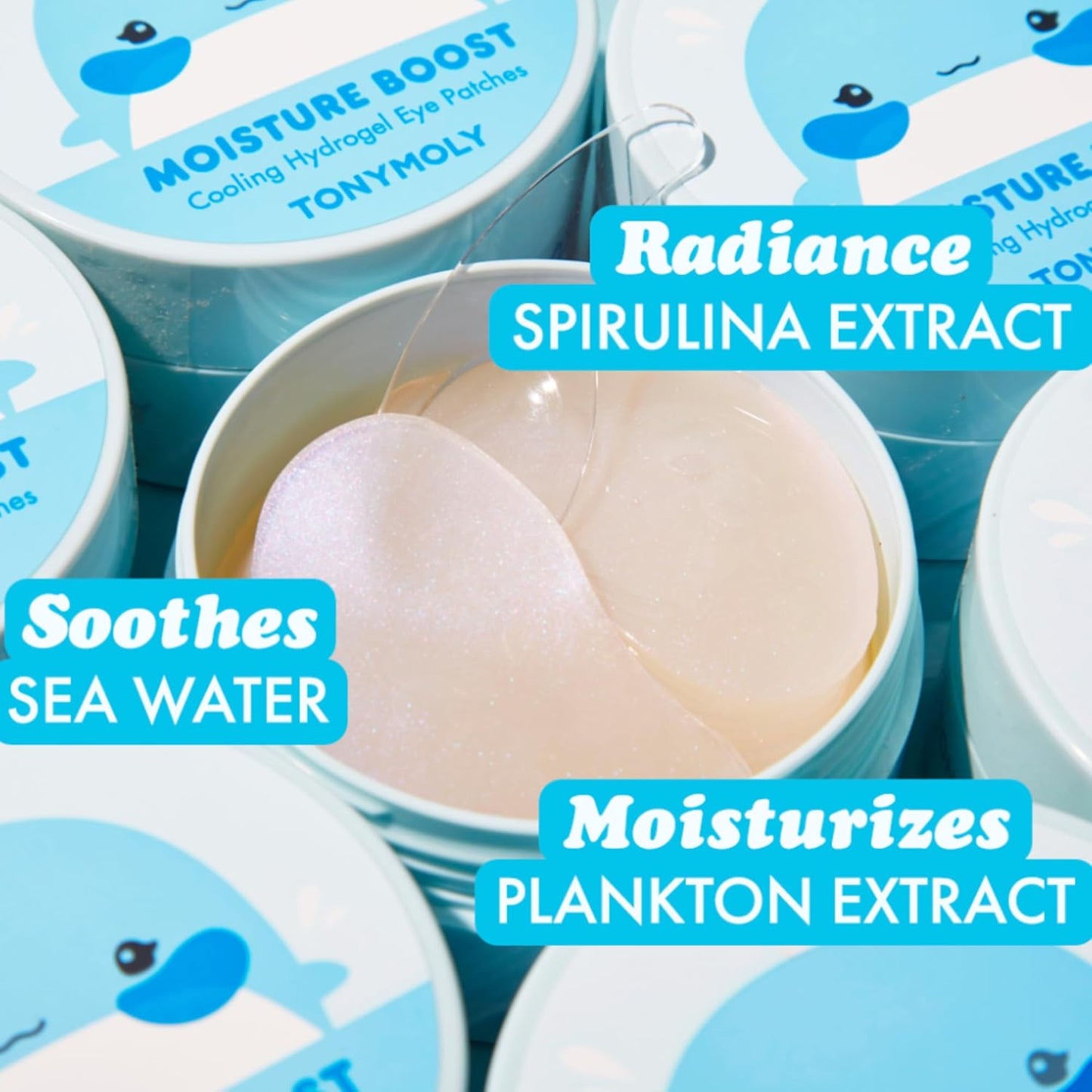 TONYMOLY Hydrogel Eye Patches - Hydrating & Refreshing Under Eye Treatment with Hyaluronic Acid | 30 Pairs