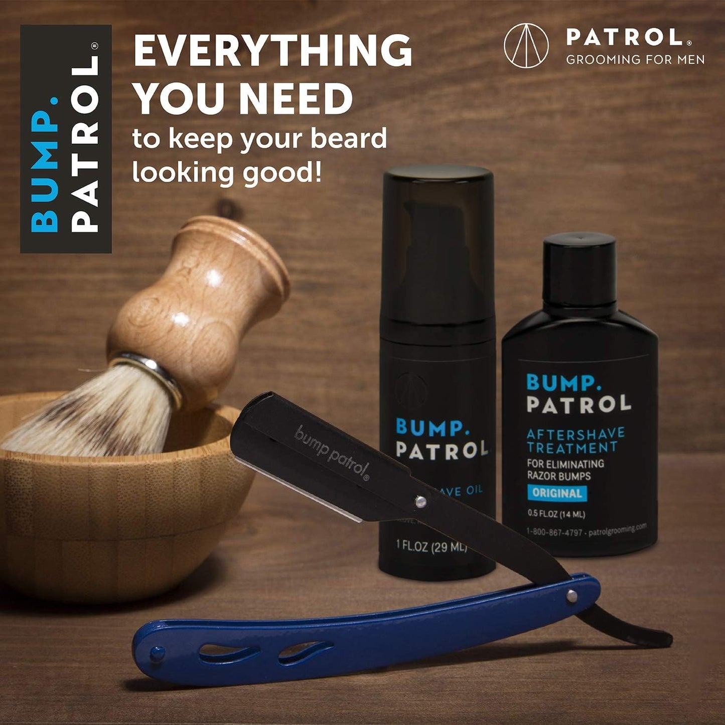 Bump Patrol Maximum Strength Aftershave Treatment Serum – Razor Bump Stopper and Ingrown Hair Treatment for Men and Women, Fast Acting Salicylic Acid for Razor Burn & Shaving Irritation - 2 oz Pack 4