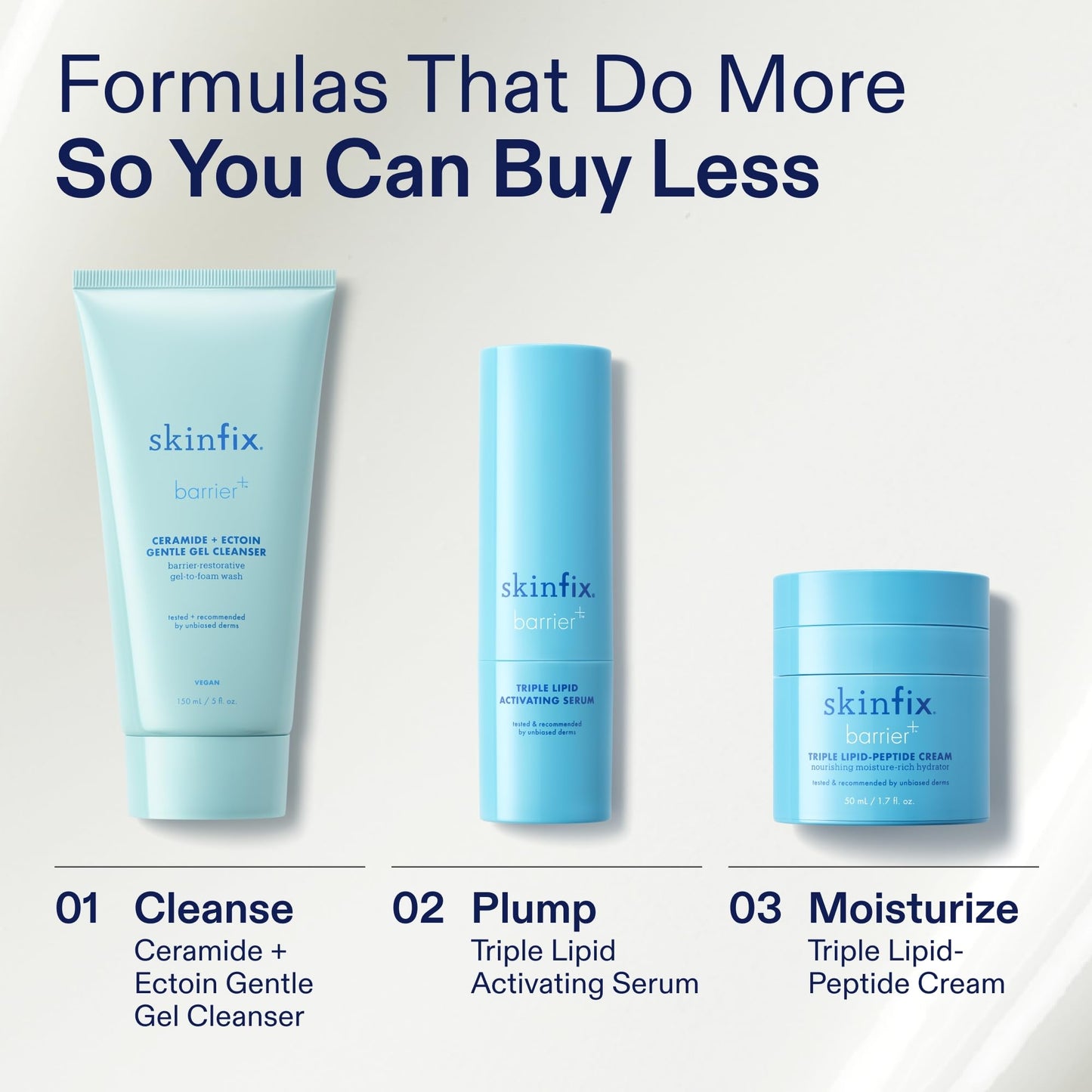 Skinfix Ceramide + Ectoin Gentle Gel Cleanser - 5 oz - SPF + Makeup Remover - Hydrates Skin - Vegan, Cruelty Free