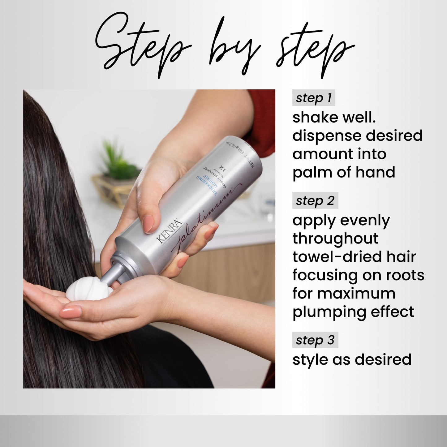 Kenra Platinum Thickening Mousse 12 | Volumizing Styler | Adds Fullness & Body | Humidity Protection Up To 48 hours | Desity Plumping up tp 150% | Thermal Protection | All Hair Types | 6.7 oz (2-Pack)
