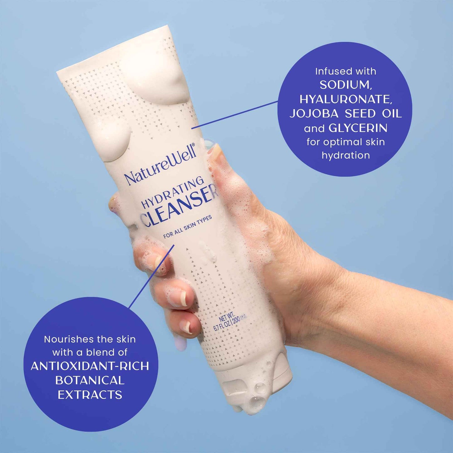 NATUREWELL Hydrating Cleanser & Illuminating Glow Serum Skincare Duo, Nourishes & Moisturizes While Providing A Natural Luminous Finish, For All Skin Types