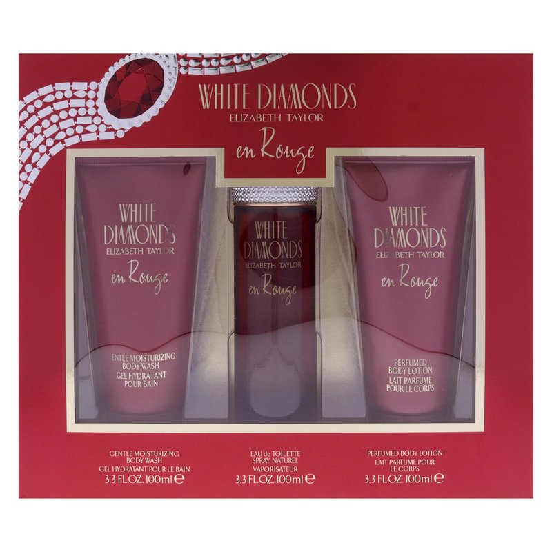 Elizabeth Taylor White Diamonds En Rouge, 3 Piece Gift Set women