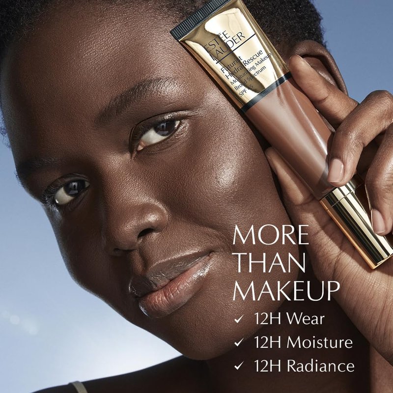 Estée Lauder Futurist Hydra Rescue Moisturizing Foundation Makeup SPF 45 for a 12-Hour Glow, 1.2 Fl Oz, 1W2 Sand
